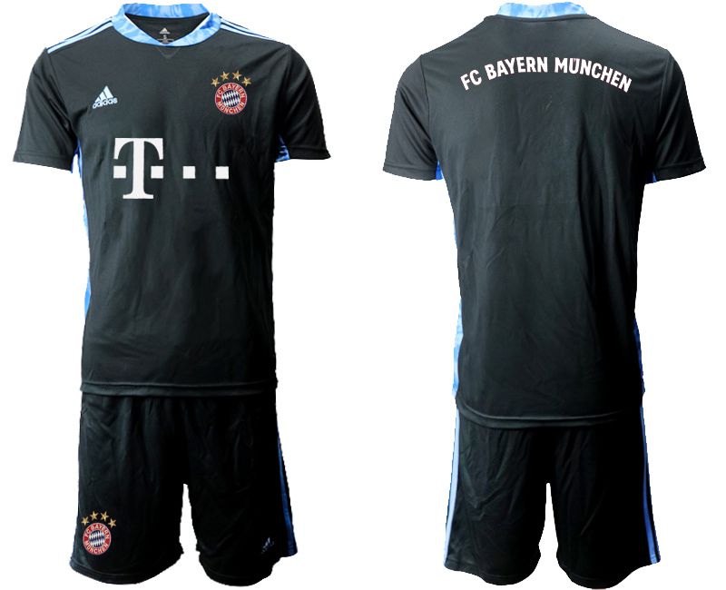 Men 2020-2021 club Bayern Munich black goalkeeper Soccer Jerseys